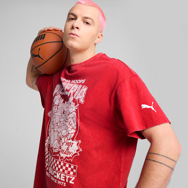 PUMA x TMNT Men's Basketball Tee, For All Time Red, extralarge