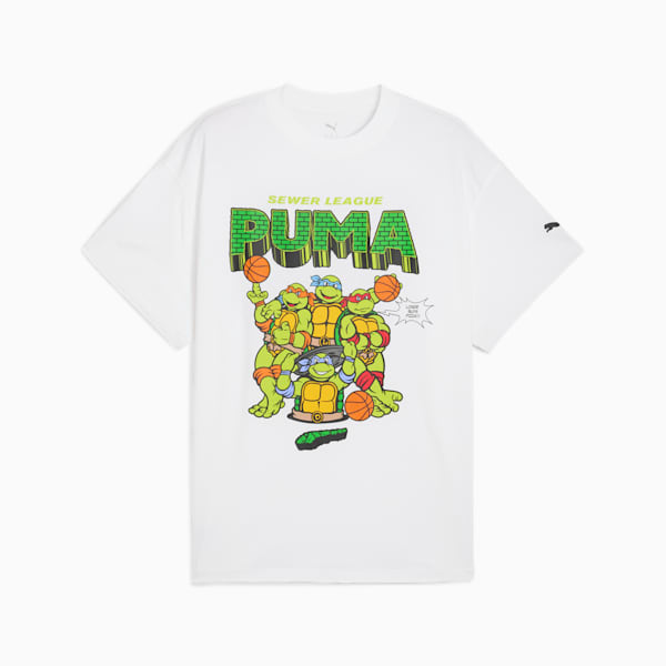 Playera PUMA HOOPS x TORTUGAS NINJA II para hombre, PUMA White, extralarge