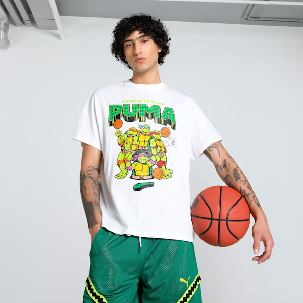 PUMA HOOPS x TMNT Men's Basketball Tee&nbsp;, PUMA White, extralarge-IND