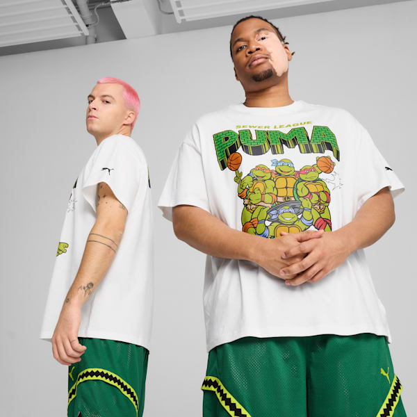 PUMA x TMNT Men's Basketball Tee, PUMA White, extralarge