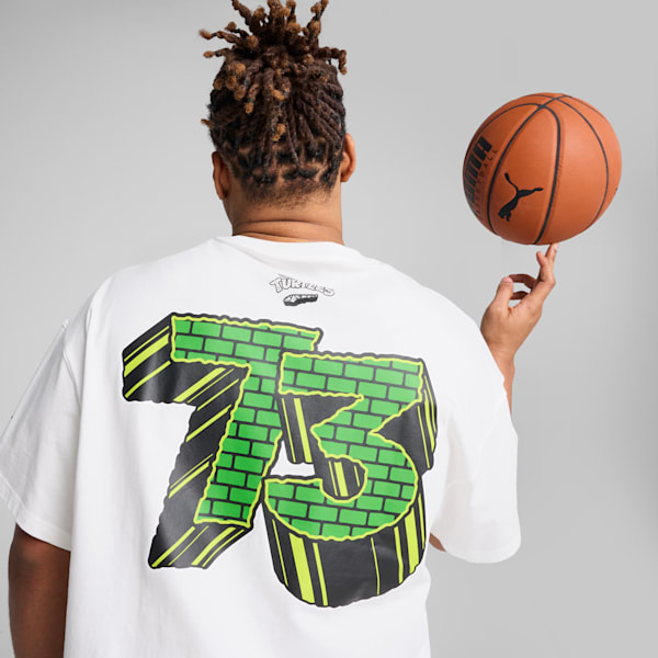 Playera PUMA HOOPS x TORTUGAS NINJA II para hombre, PUMA White, extralarge