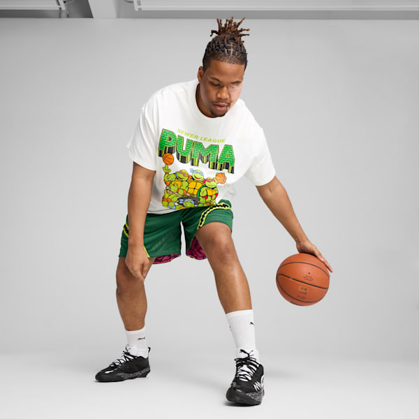 Playera PUMA HOOPS x TORTUGAS NINJA II para hombre, PUMA White, extralarge