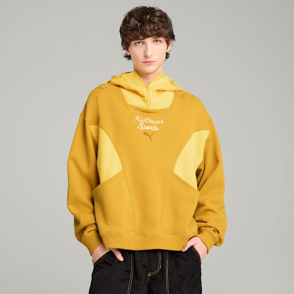 Sudadera PUMA x KIDSUPER Progressive para hombre, Archive Gold, extralarge