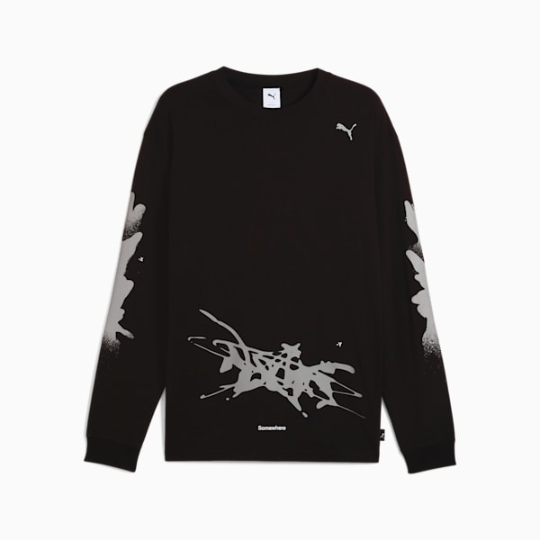 PUMA x NACHO Men's Relaxed Fit Long Sleeve Top, PUMA Black, extralarge-IND