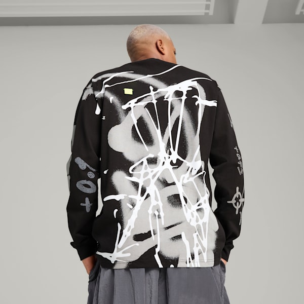 メンズ PUMA x NACHO 長袖 Tシャツ, PUMA Black, extralarge-JPN