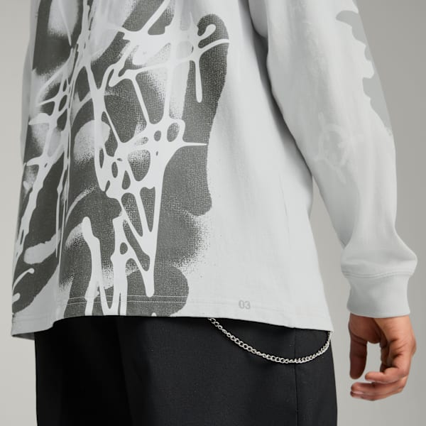 PUMA x NACHO Men's Long Sleeve Tee, Ash Gray, extralarge-IND