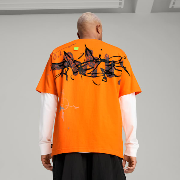 PUMA x NACHO Men's Relaxed Fit Tee, Orange Glo, extralarge-IND