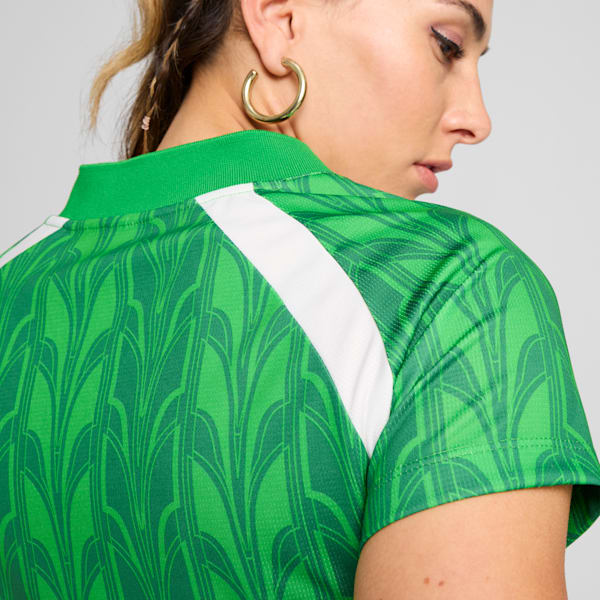 Playera de fútbol estilo baby tee para mujer, PUMA Green, extralarge