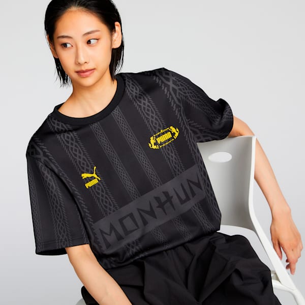 ユニセックス PUMA x モンスターハンター フットボール 半袖 Tシャツ, PUMA Black, extralarge-JPN