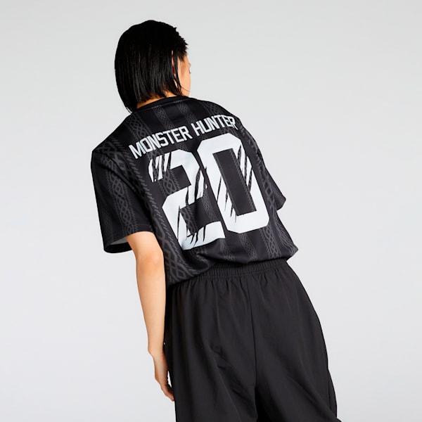 ユニセックス PUMA x モンスターハンター フットボール 半袖 Tシャツ, PUMA Black, extralarge-JPN