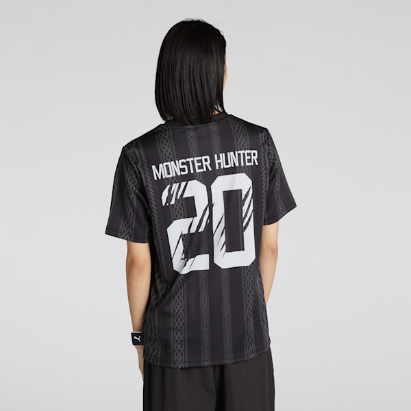 ユニセックス PUMA x モンスターハンター フットボール 半袖 Tシャツ, PUMA Black, extralarge-JPN