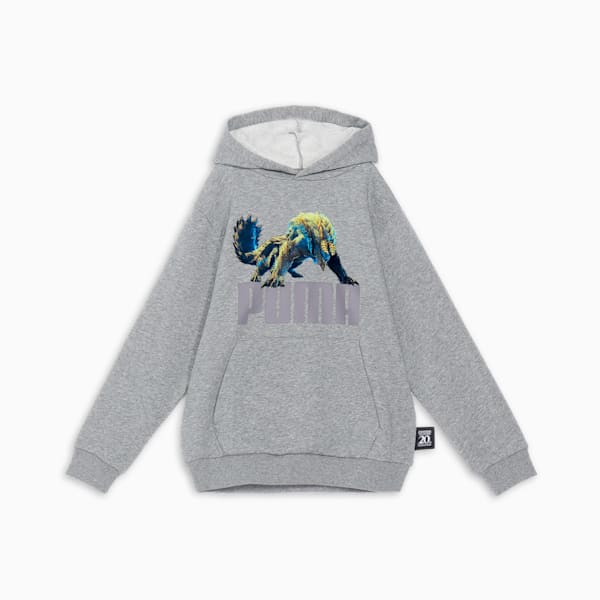 キッズ PUMA x モンスターハンター J フーディー 2  120-160cm, Medium Gray Heather, extralarge-JPN