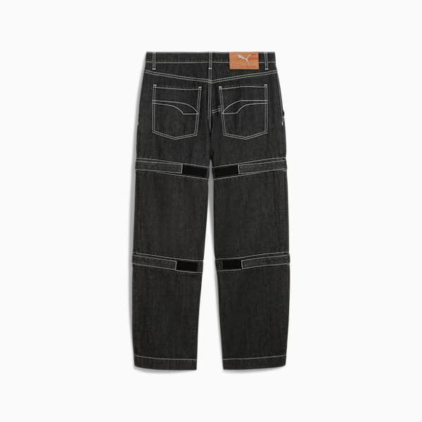 PUMA X A$AP ROCKY Knee Pad Men's Relaxed Fit Pants, PUMA Black-Denim, extralarge-IND