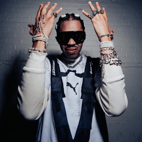A$AP ROCKY x PUMA Seatbelt Men's Tee, PUMA White-Puma Black, extralarge-IND