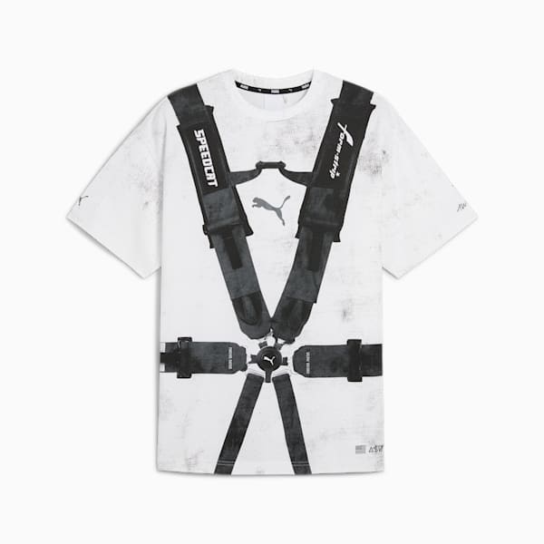 A$AP ROCKY x PUMA Men's Seatbelt Tee, PUMA White-Puma Black, extralarge