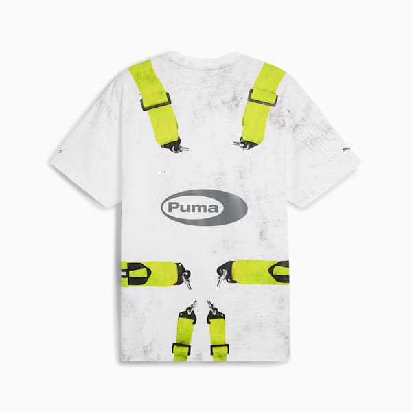 A$AP ROCKY x PUMA Seatbelt Men's Tee, PUMA White-Lime Pow, extralarge-IND