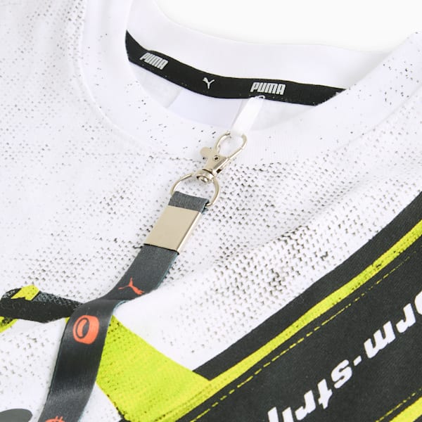 A$AP ROCKY x PUMA Seatbelt Men's Tee, PUMA White-Lime Pow, extralarge-IND