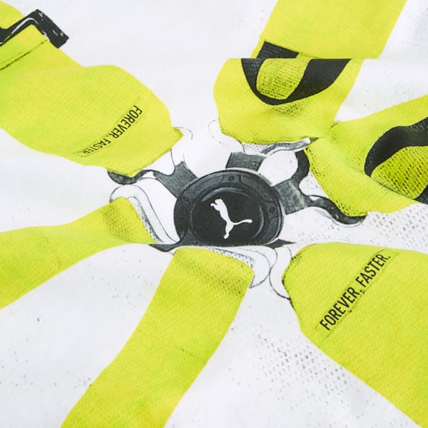 A$AP ROCKY x PUMA Seatbelt Men's Tee, PUMA White-Lime Pow, extralarge-IND