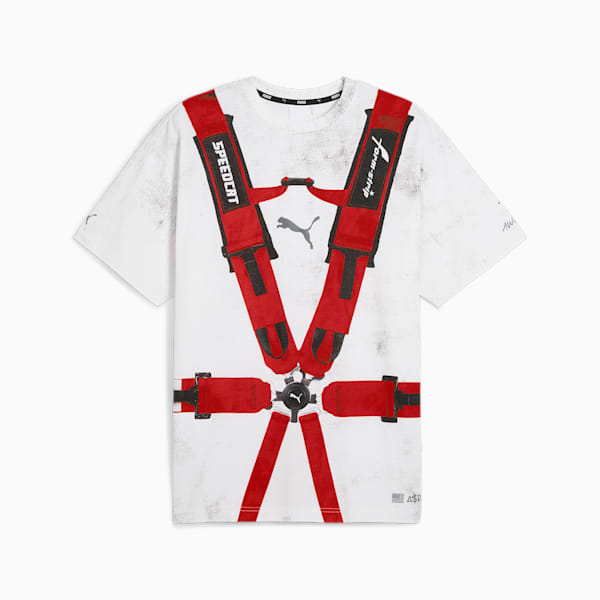 A$AP ROCKY x PUMA Men's Seatbelt Tee, PUMA White-Rosso Corsa, extralarge