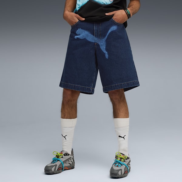 A$AP ROCKY x PUMA Denim Shorts Men, Dark Denim, extralarge