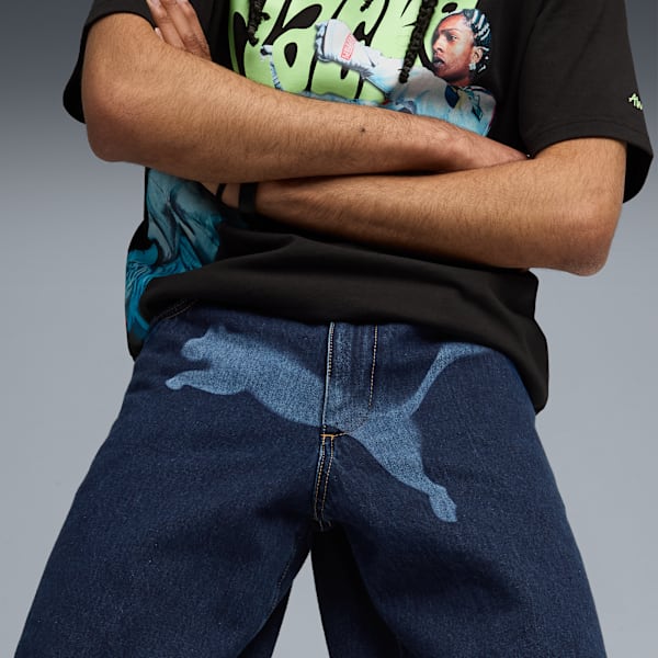 A$AP ROCKY x PUMA Denim Shorts Men, Dark Denim, extralarge