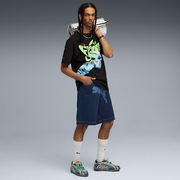 Shorts en mezclilla A$AP ROCKY x PUMA para hombre, Dark Denim, extralarge