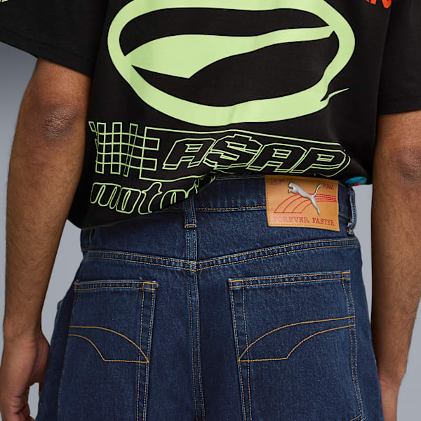 A$AP ROCKY x PUMA Denim Shorts Men, Dark Denim, extralarge