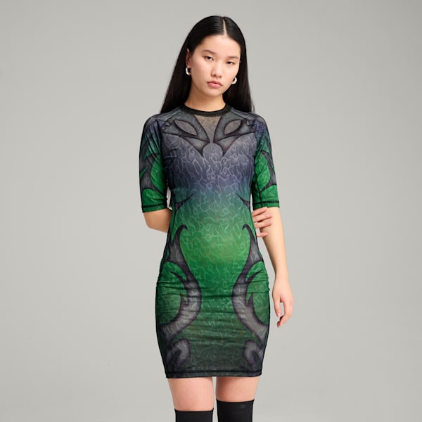Vestido para mujer PUMA x ARIES, Fluro Green Pes, extralarge