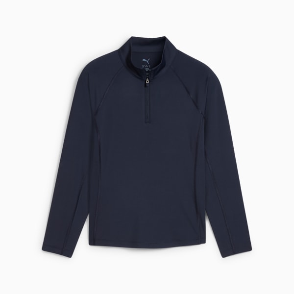YOU-V Quarter-Zip Golf Top Youth, Deep Navy, extralarge-GBR