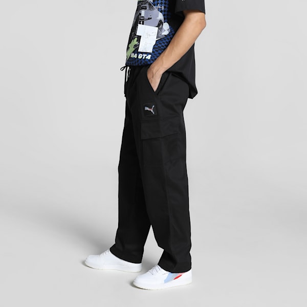 BMW M Motorsport Men's Relaxed Fit Cargo Pants, PUMA Black, extralarge-IND