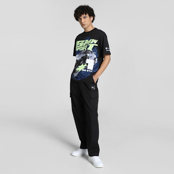 BMW M Motorsport Men's Relaxed Fit Cargo Pants, PUMA Black, extralarge-IND