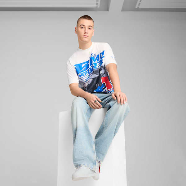 T-shirt graphique large BMW M Motorsport Homme, PUMA White, extralarge