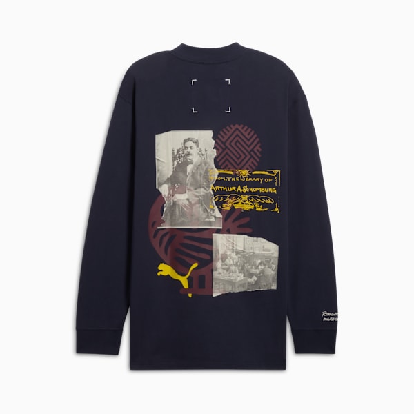 PUMA x Schomburg Men's Long Sleeve Tee, New Navy, extralarge