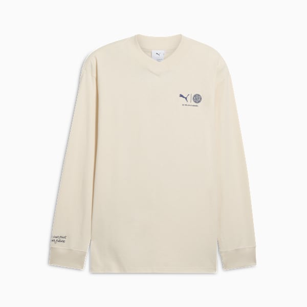 Playera de manga larga PUMA x Schomburg para hombre, Alpine Snow, extralarge