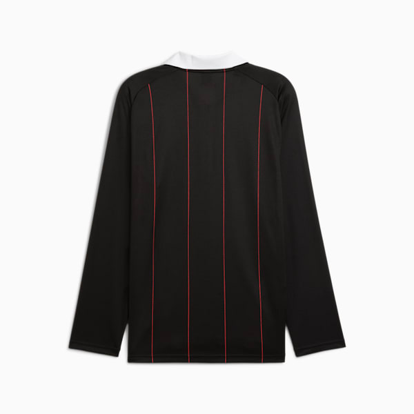 Scuderia Ferrari Race Men's Long Sleeve Relaxed Fit Motorsport Polo, PUMA Black, extralarge-IND