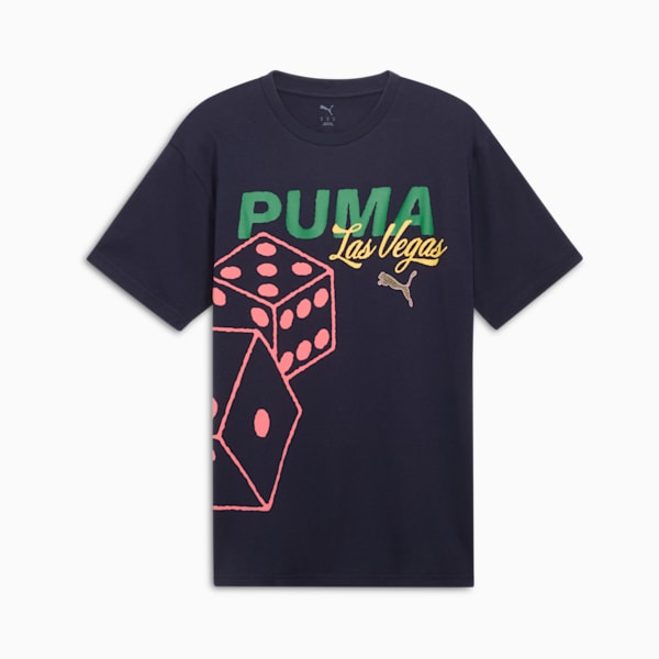 Camiseta estampada para hombre Wardrobe Essentials Las Vegas, New Navy, extralarge