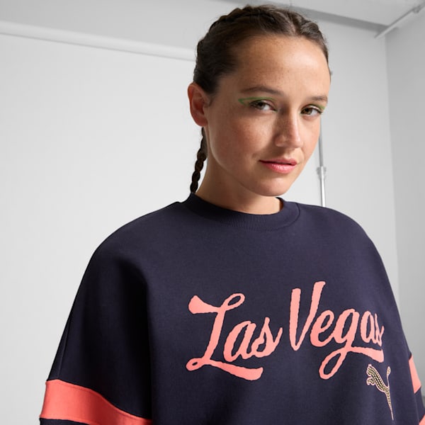 Suéter cuello redondo para mujer Wardrobe Essentials Las Vegas, New Navy, extralarge