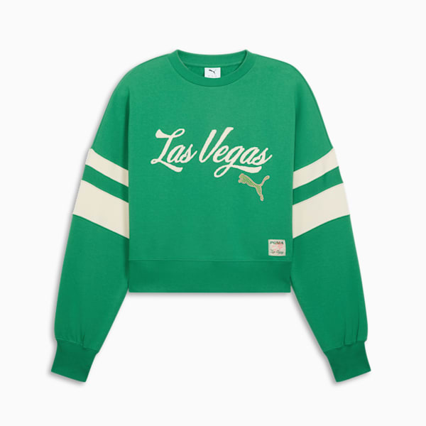 Wardrobe Essentials Las Vegas Women's Crew Sweatshirt, Archive Green, extralarge