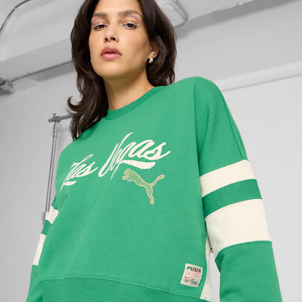 Wardrobe Essentials Las Vegas Women's Crew Sweatshirt, Archive Green, extralarge