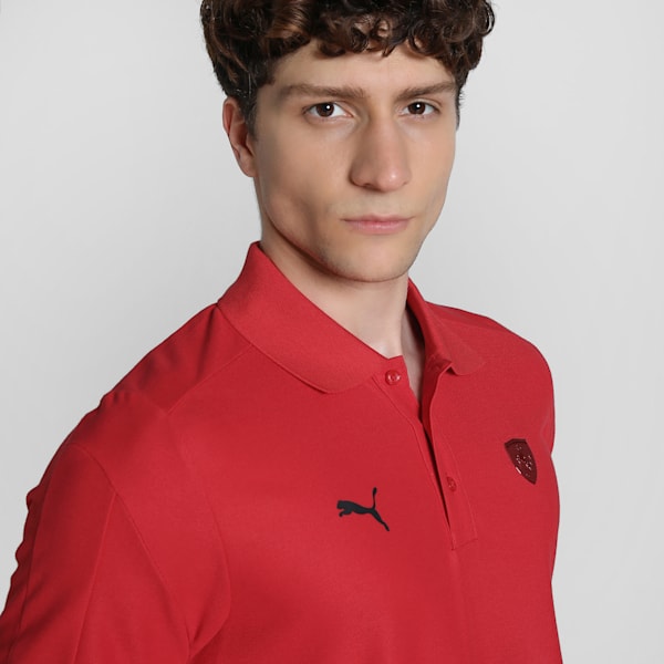 Ferrari Race Tonal Men's Motorsport Polo, Rosso Corsa, extralarge-IND