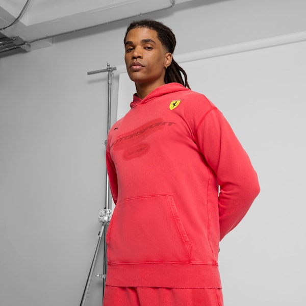 Sudadera con capucha Desert Sun para hombre Scuderia Ferrari, Rosso Corsa, extralarge