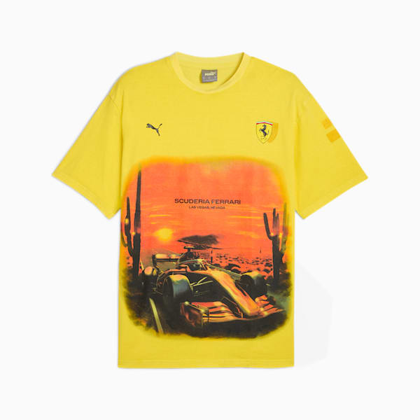 Playera Desert Sun para hombre Scuderia Ferrari, Speed Yellow, extralarge
