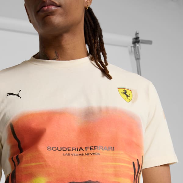 Playera Desert Sun para hombre Scuderia Ferrari, Alpine Snow, extralarge