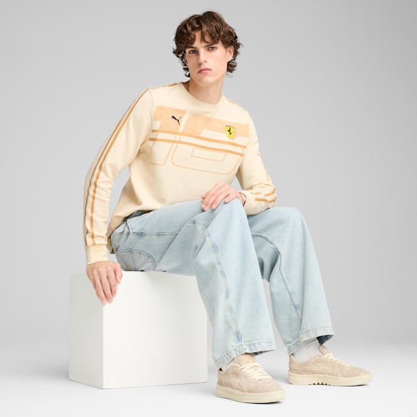 Camisa de manga larga Scuderia Ferrari Desert Sun para hombre, Alpine Snow, extralarge