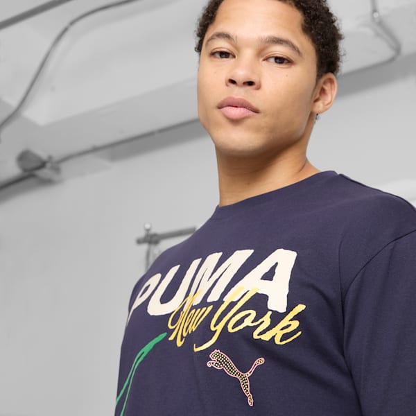 Camiseta para hombre Wardrobe Essentials Bright Lights NYC Flagship, New Navy, extralarge