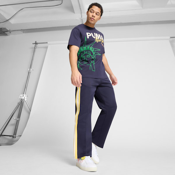 Wardrobe Essentials Bright Lights NYC Flagship Men's Tee, New Navy, extralarge
