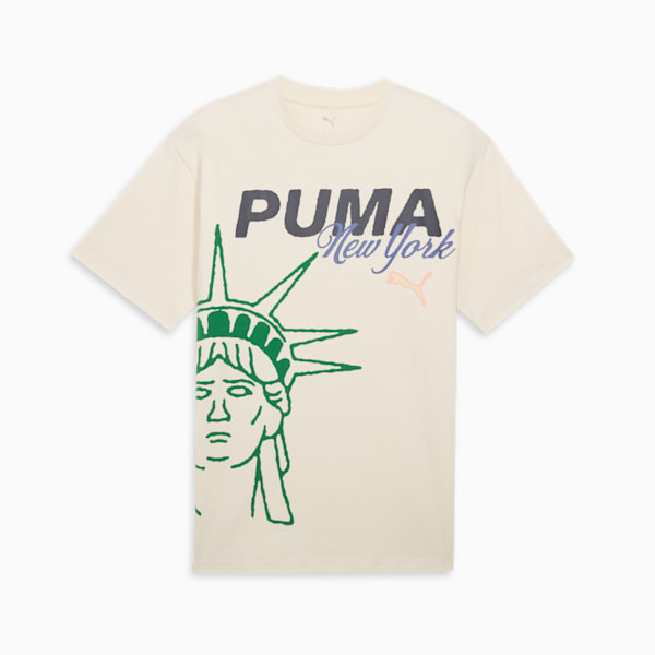 Wardrobe Essentials Bright Lights NYC Flagship Men's Tee, Alpine Snow, extralarge