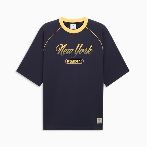 Wardrobe Essentials Bright Lights NYC Flagship Men's Podium Tee, New Navy, extralarge