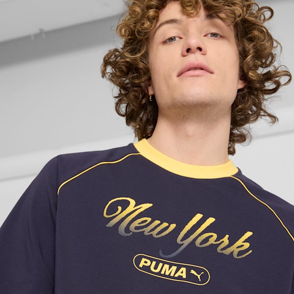 Wardrobe Essentials Bright Lights NYC Flagship Men's Podium Tee, New Navy, extralarge