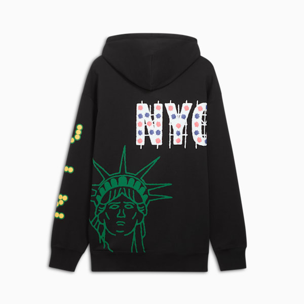 Sudadera con capucha para hombre Wardrobe Essentials Bright Lights NYC Flagship, PUMA Black, extralarge